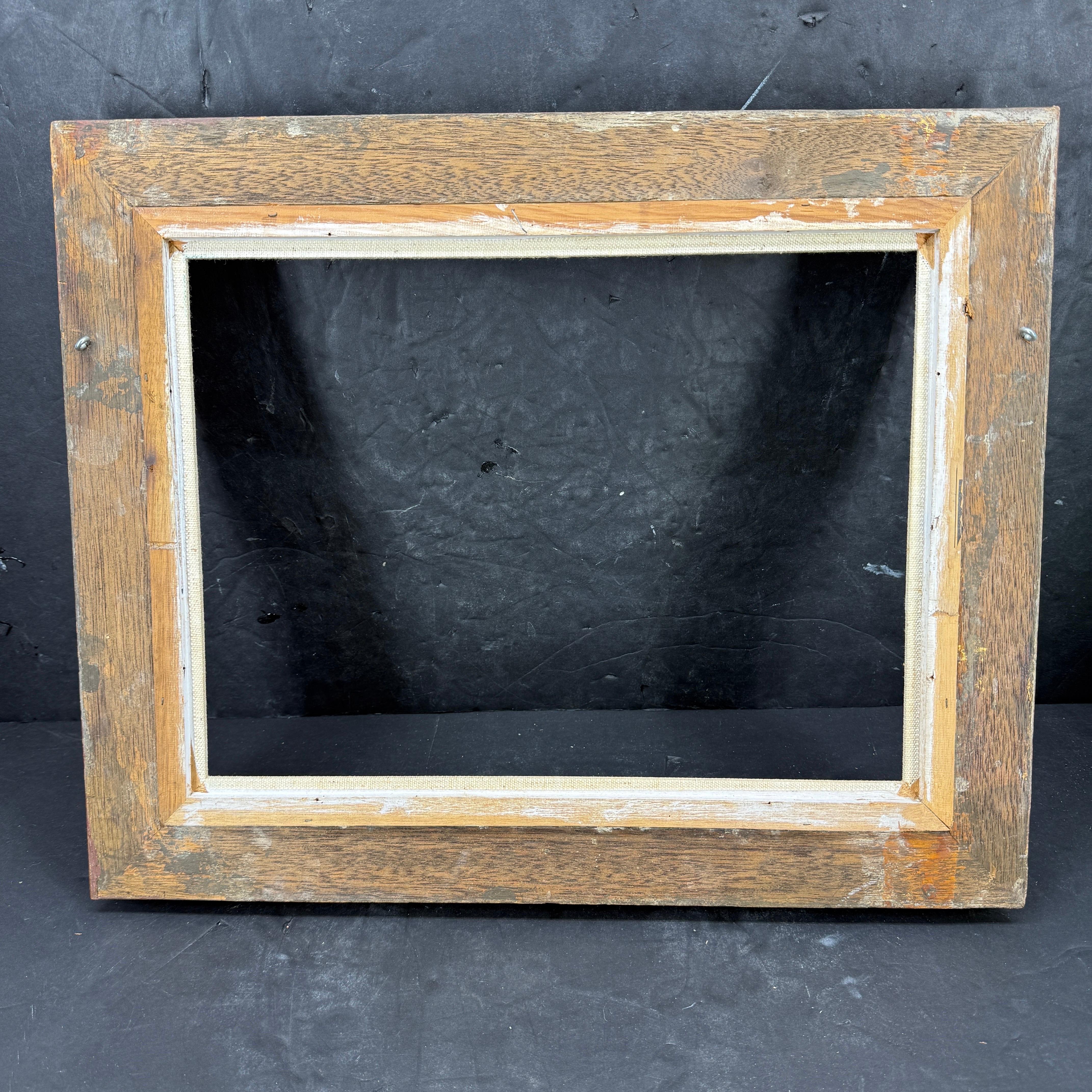 Cadre d'art rectangulaire en bois doré du début du 20e siècle en vente 7
