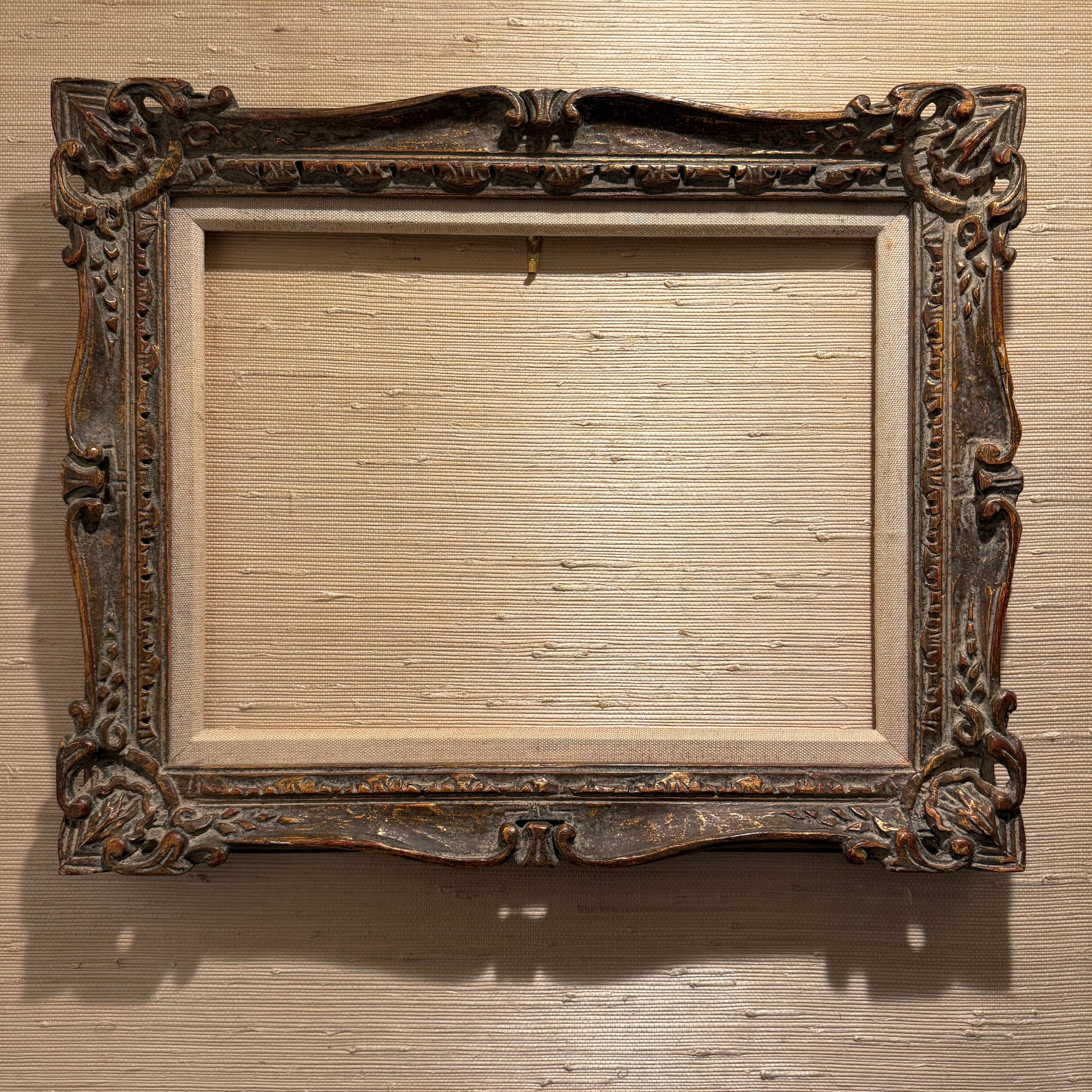 Cadre d'art rectangulaire en bois doré du début du 20e siècle en vente 9