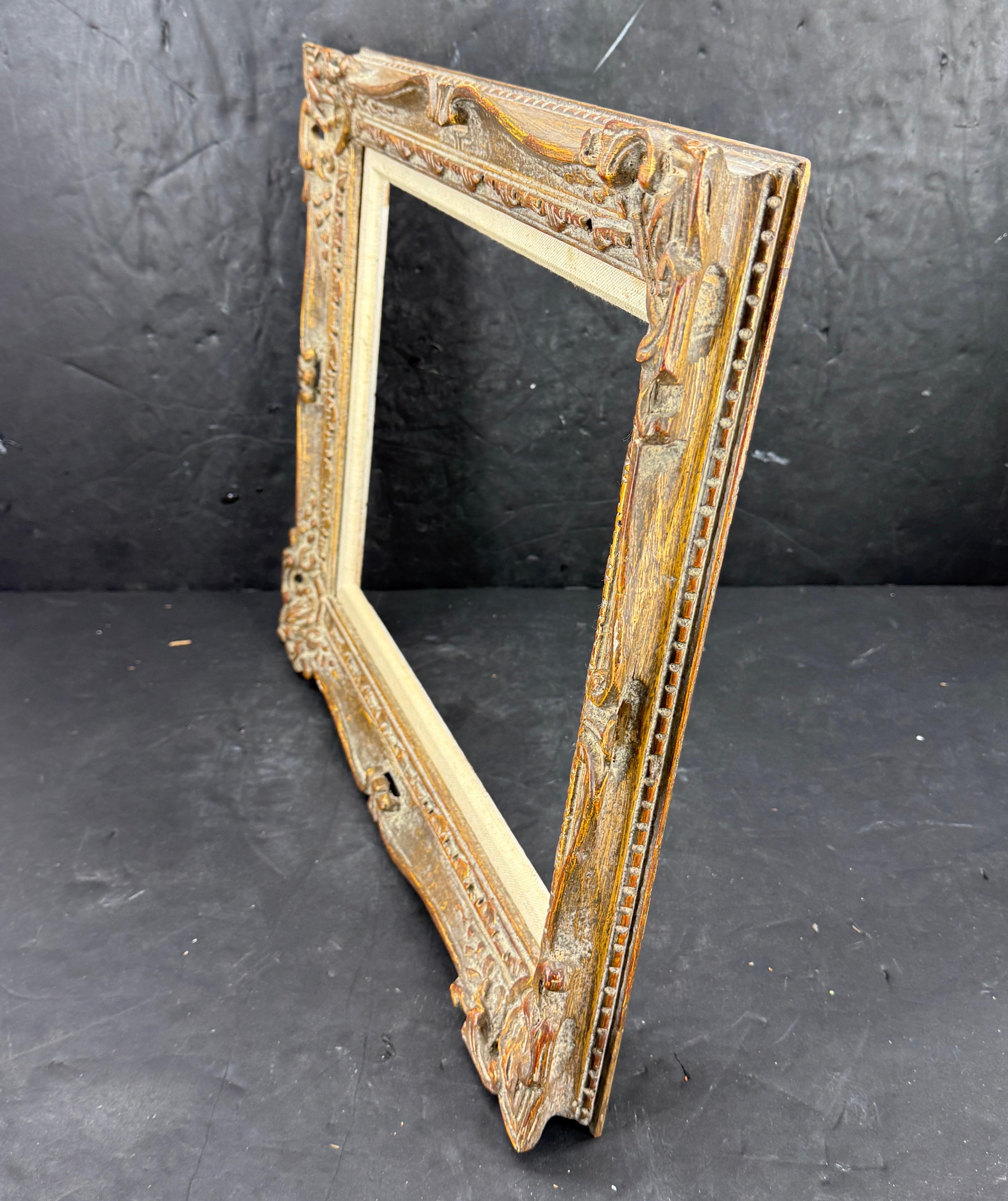 Cadre d'art rectangulaire en bois doré du début du 20e siècle Bon état - En vente à Haddonfield, NJ