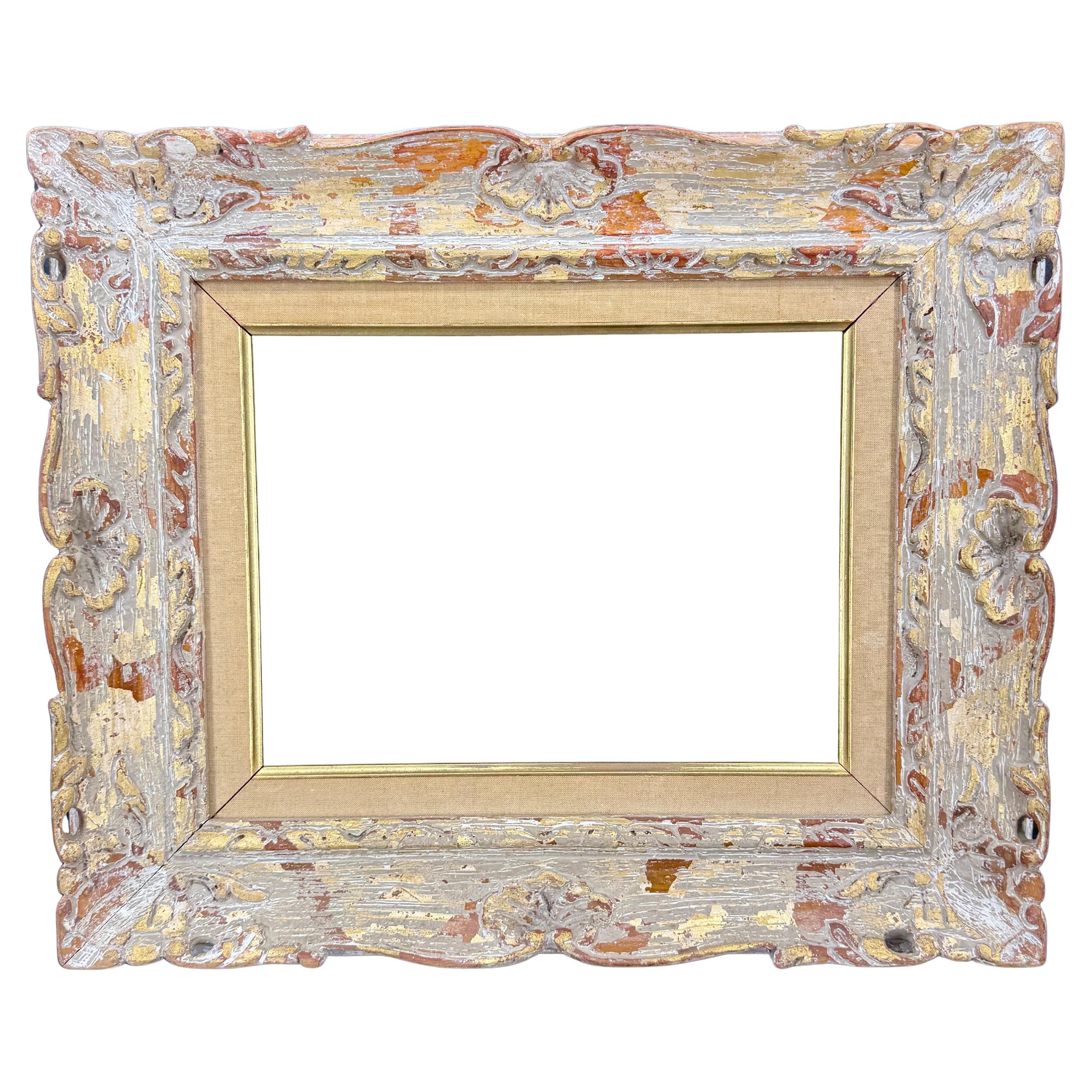 Early 20th Century Gold Gilded Rectangular Wood Art Frame