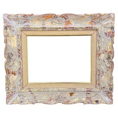Early 20th Century Gold Gilded Rectangular Wood Art Frame