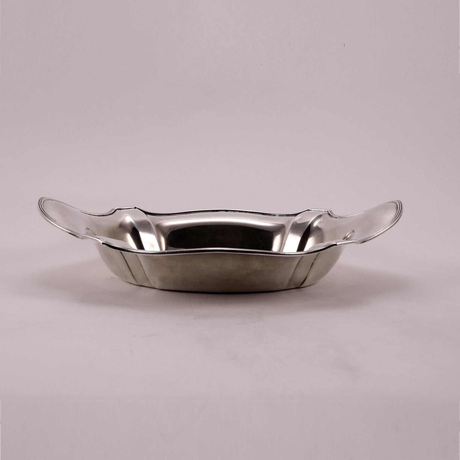 Early 20th Century Gorham Handcrafted Sterling Silver Oval Bowl im Angebot 1