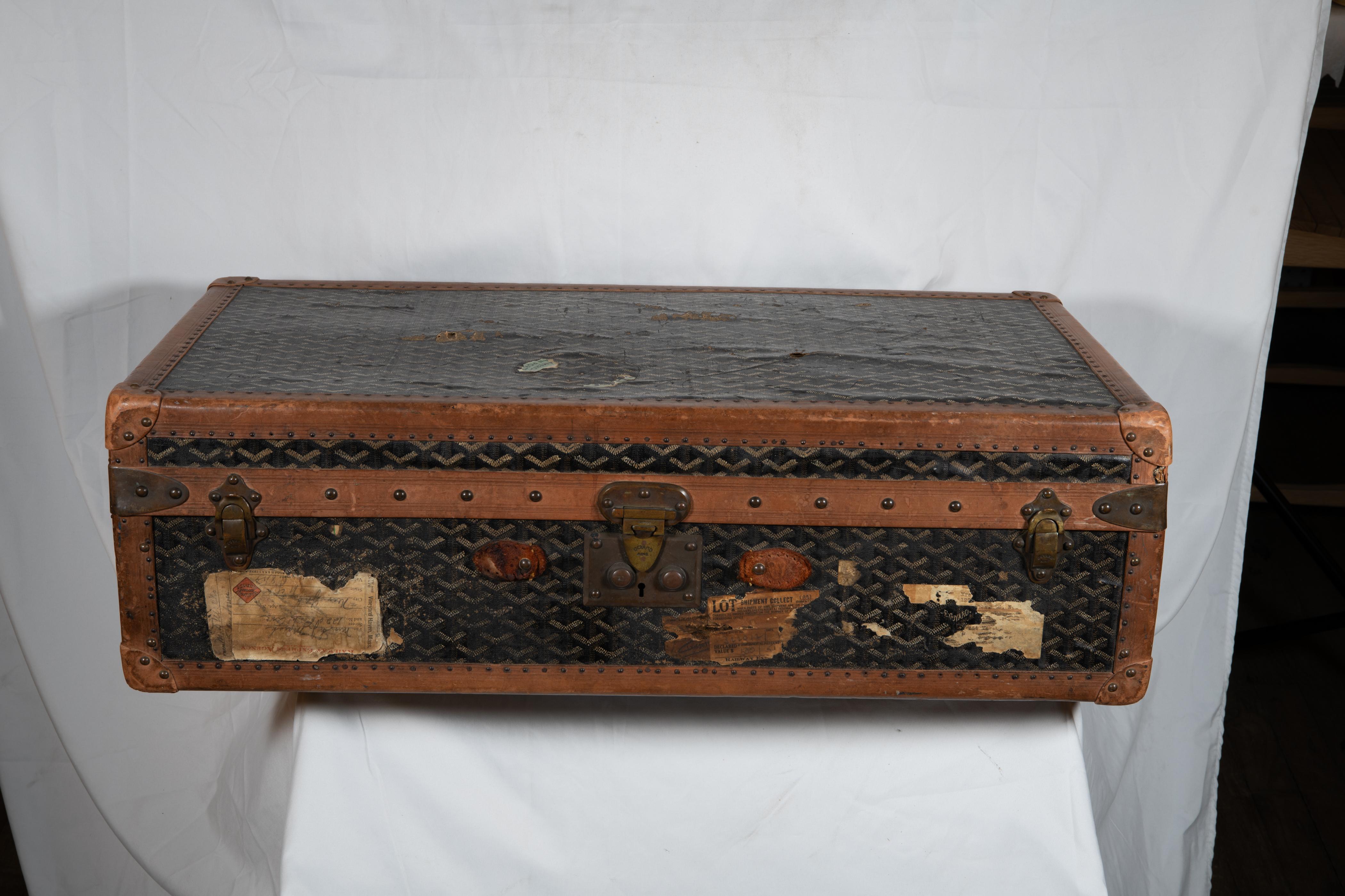 Early 20th Century Goyard Case In Fair Condition For Sale In New York, NY
