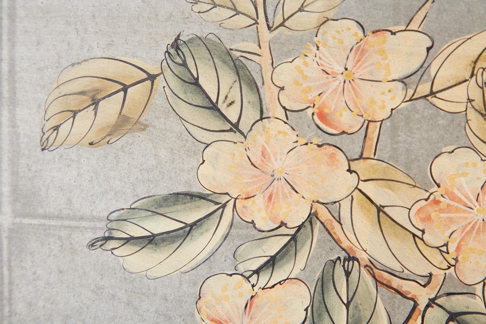 Early 20th Century Gracie Chinoiserie Style Wallpaper Panel Screen 10