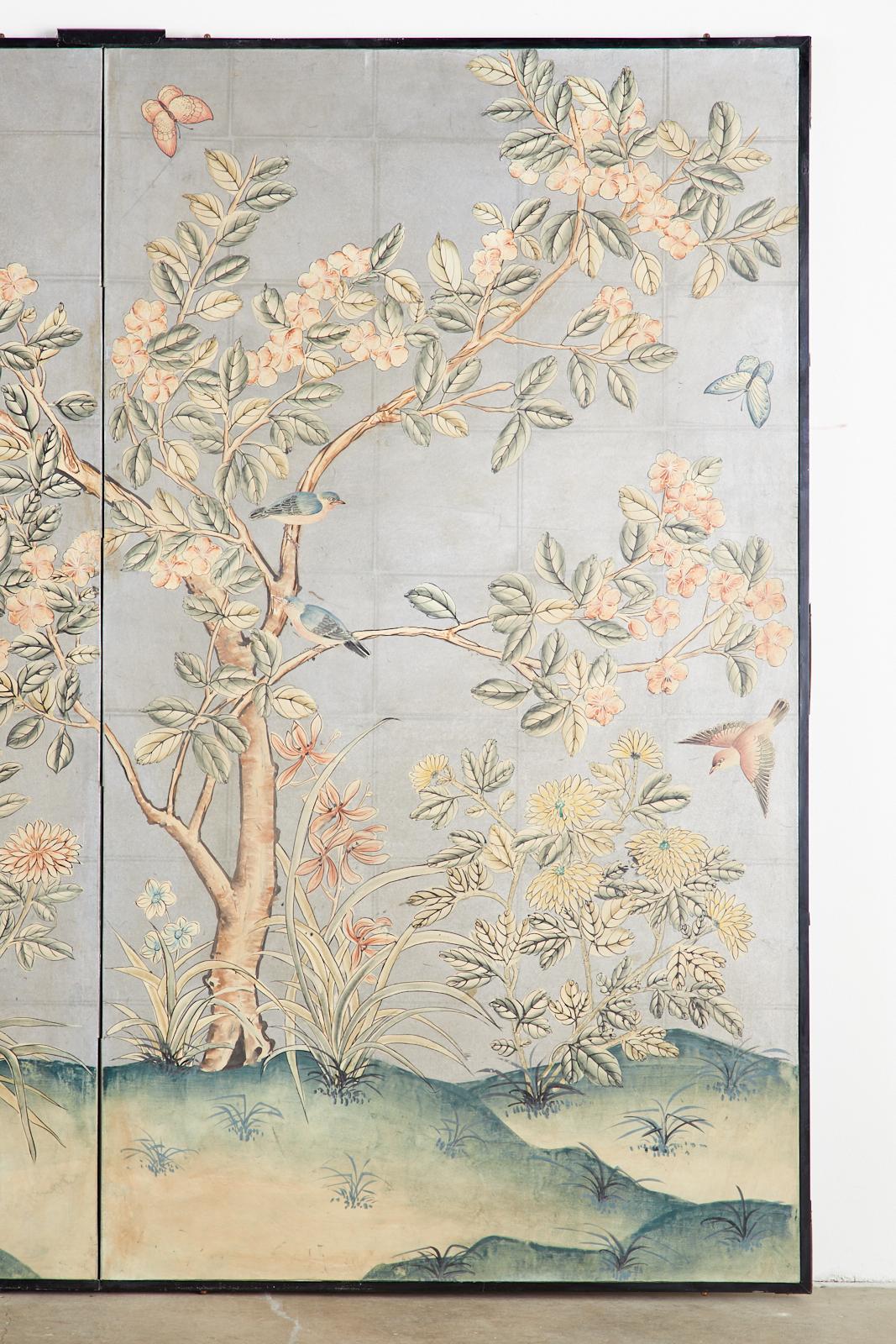 Early 20th Century Gracie Chinoiserie Style Wallpaper Panel Screen at ...