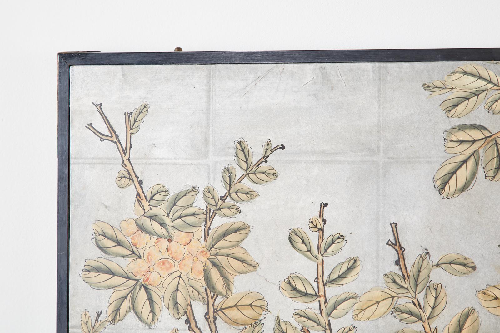 Early 20th Century Gracie Chinoiserie Style Wallpaper Panel Screen 2
