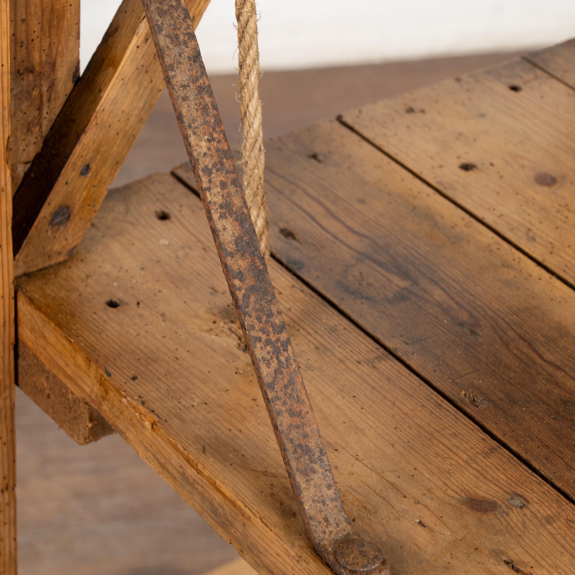 Early 20th Century Grain Lift Rustic Display Shelf 5