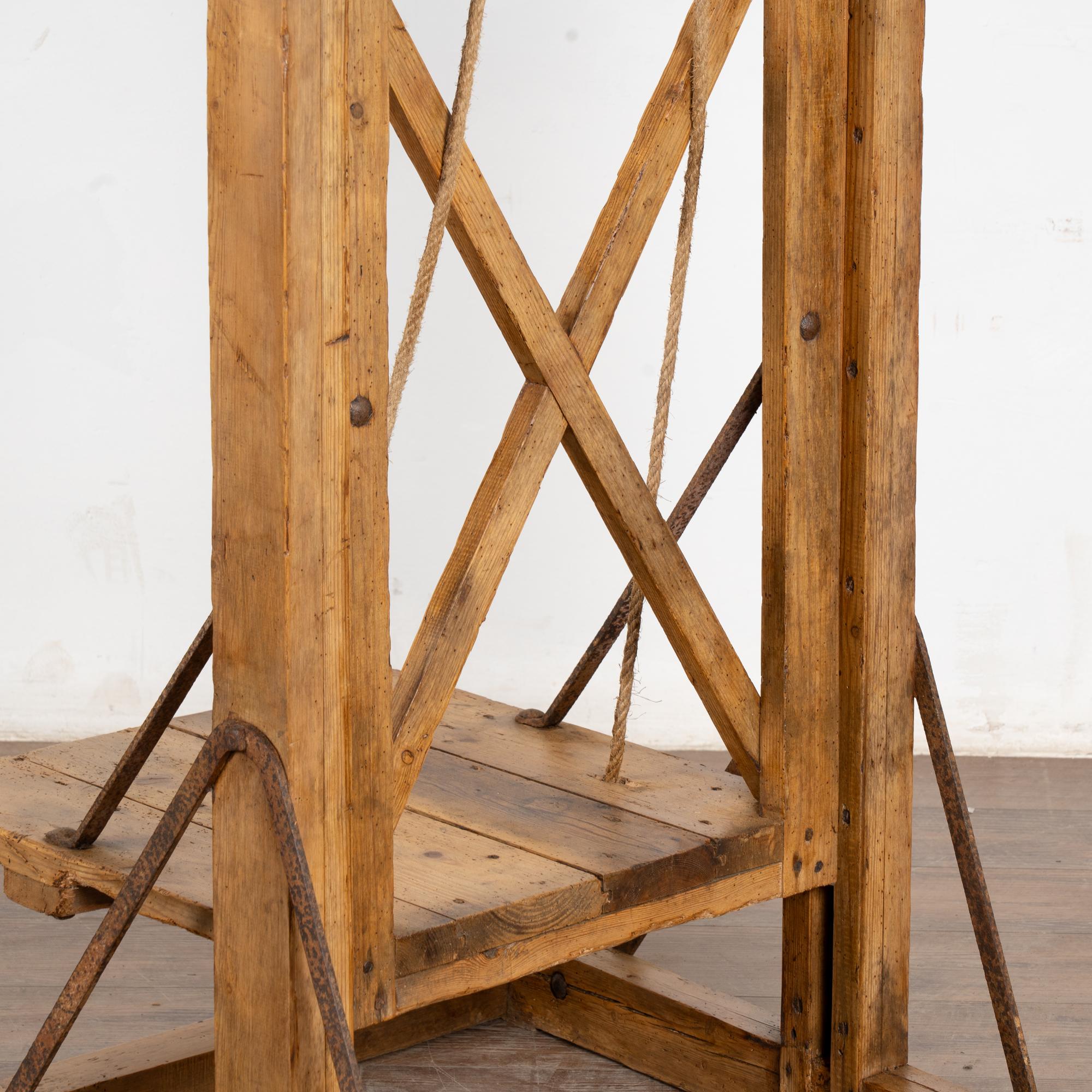 Early 20th Century Grain Lift Rustic Display Shelf 6