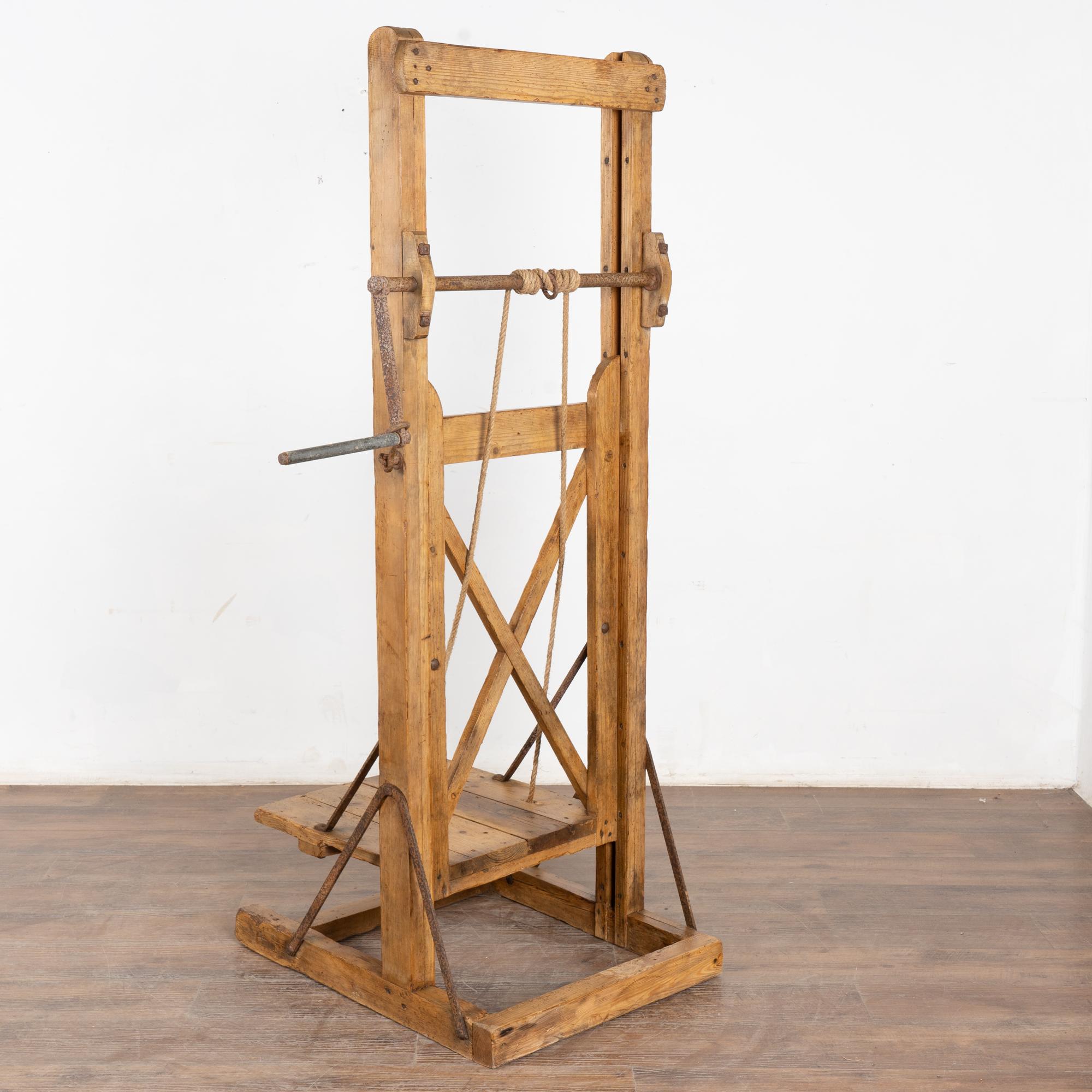 Early 20th Century Grain Lift Rustic Display Shelf 8
