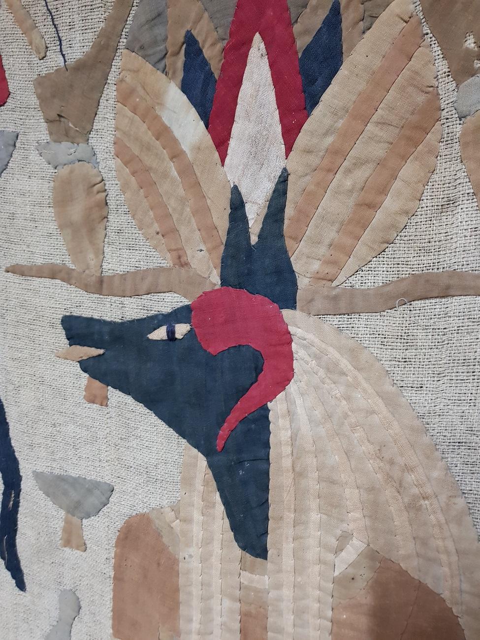 European Early 20th Century Grand Tour Egyptian Style Tapestry with Anubis