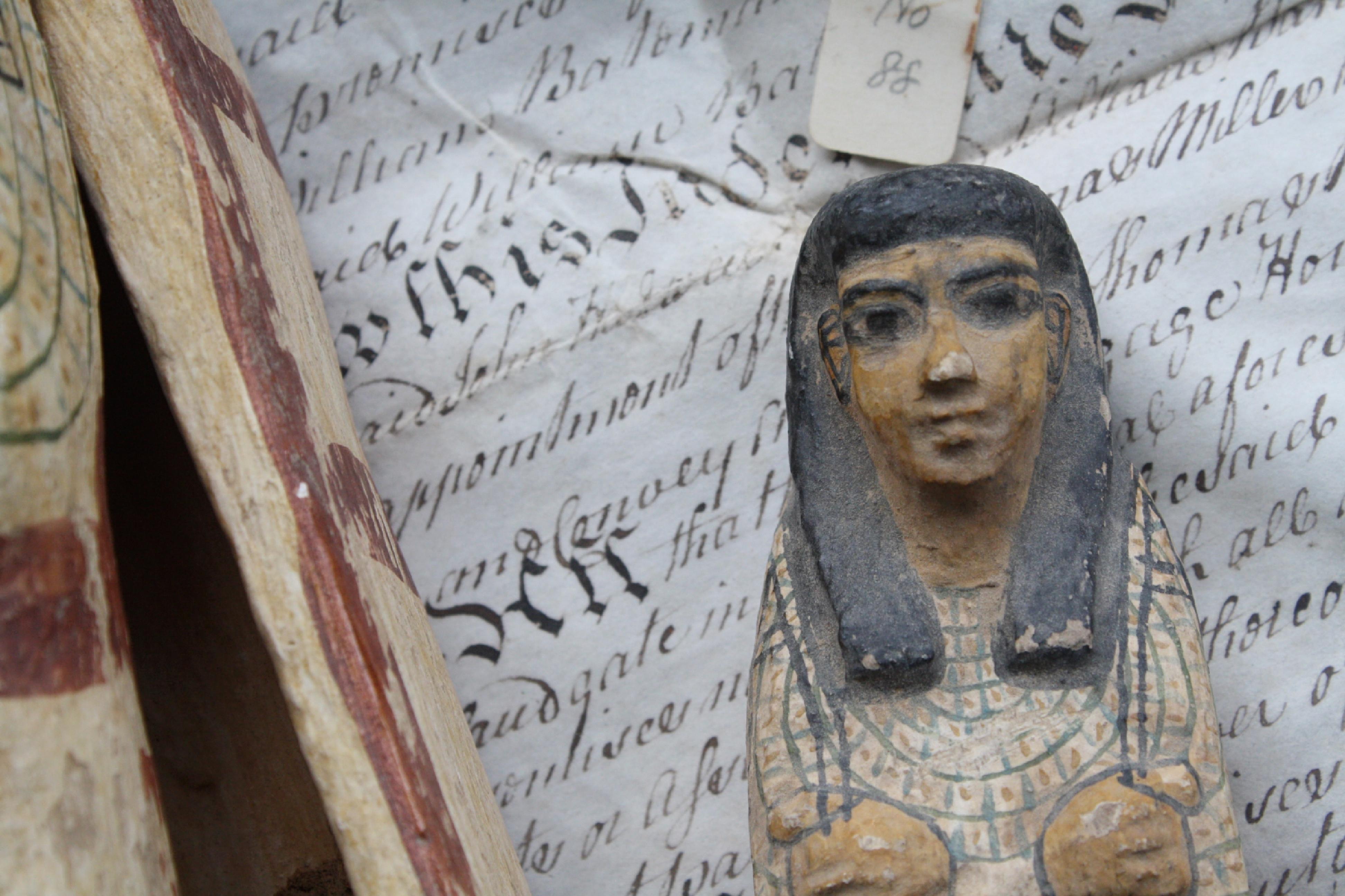 Early 20th Century Grand Tour Tourist Souvenir Sarcophagus Egyptian Mummy 6