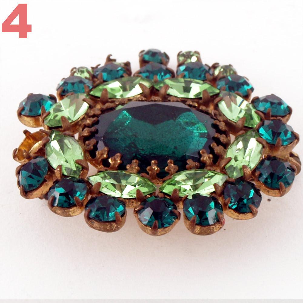 Broches de grand-mère du début du XXe siècle, Art nouveau, zircons, pierres dures, perles en vente 3