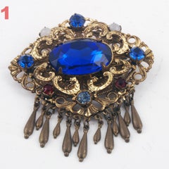 Early 20th Century Grandma's Brooches, Art Nouveau, Zircons, Hard Stones, Pearls