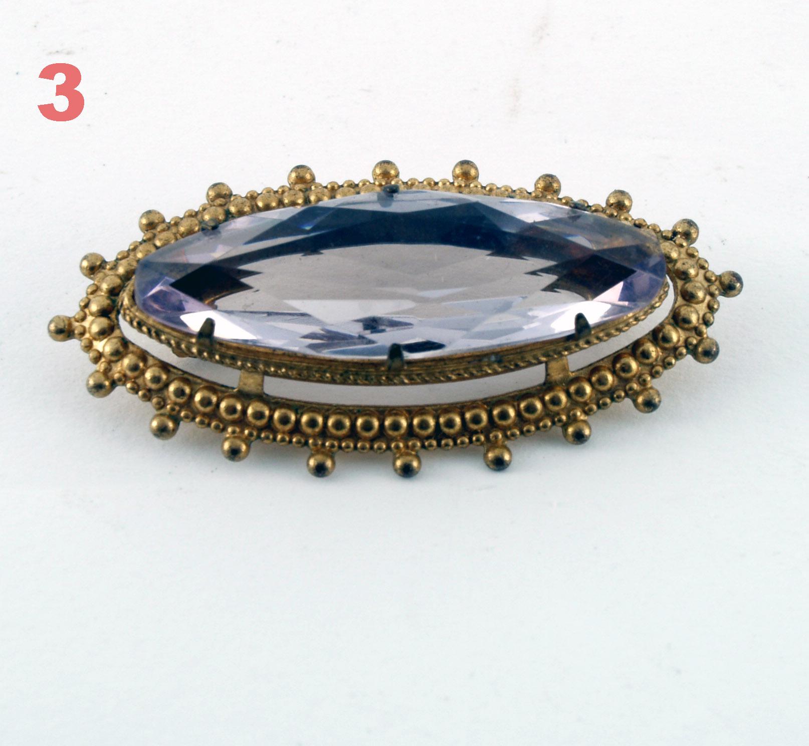 Early 20th Century Grandma's Brooches, Art Nouveau, Zircons, Hard Stones, Pearls For Sale 2