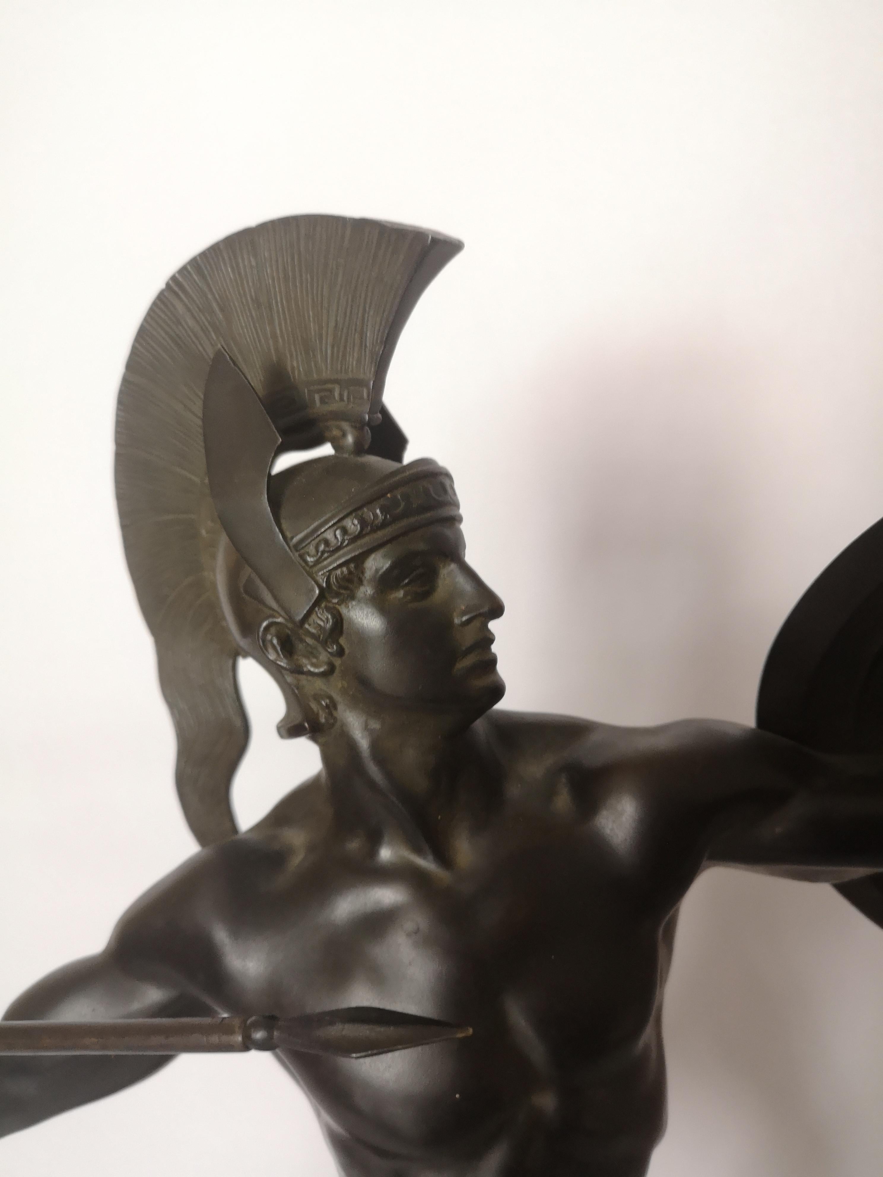 Early 20th Century Greek Bronze of Achilles by W. Wandschneider 1