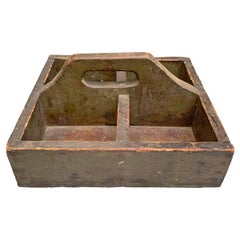Early 20th Century Green Painted Tool Box