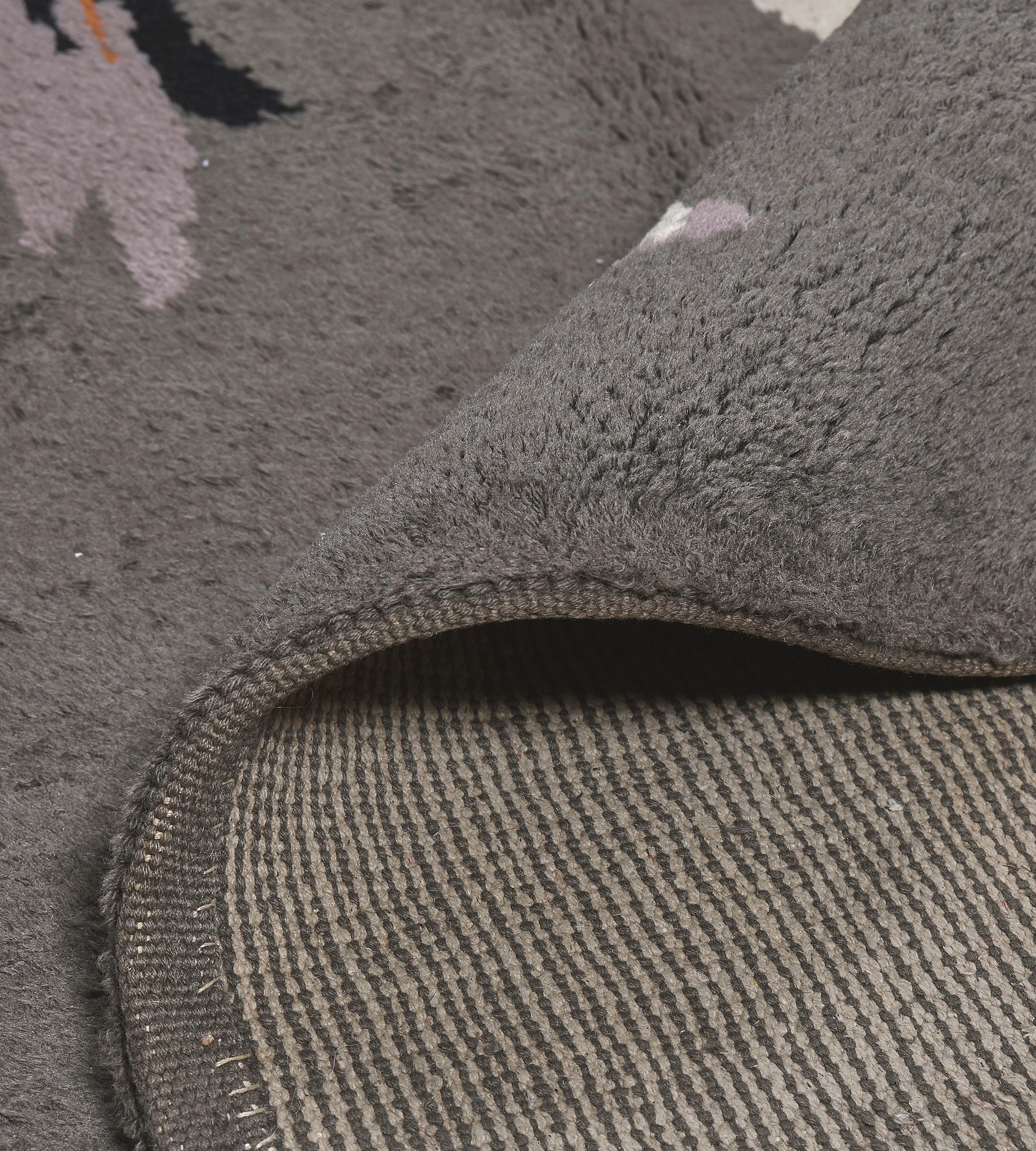 Alfombra Deco Francesa Abstracta Gris de Principios del Siglo XX en venta 2