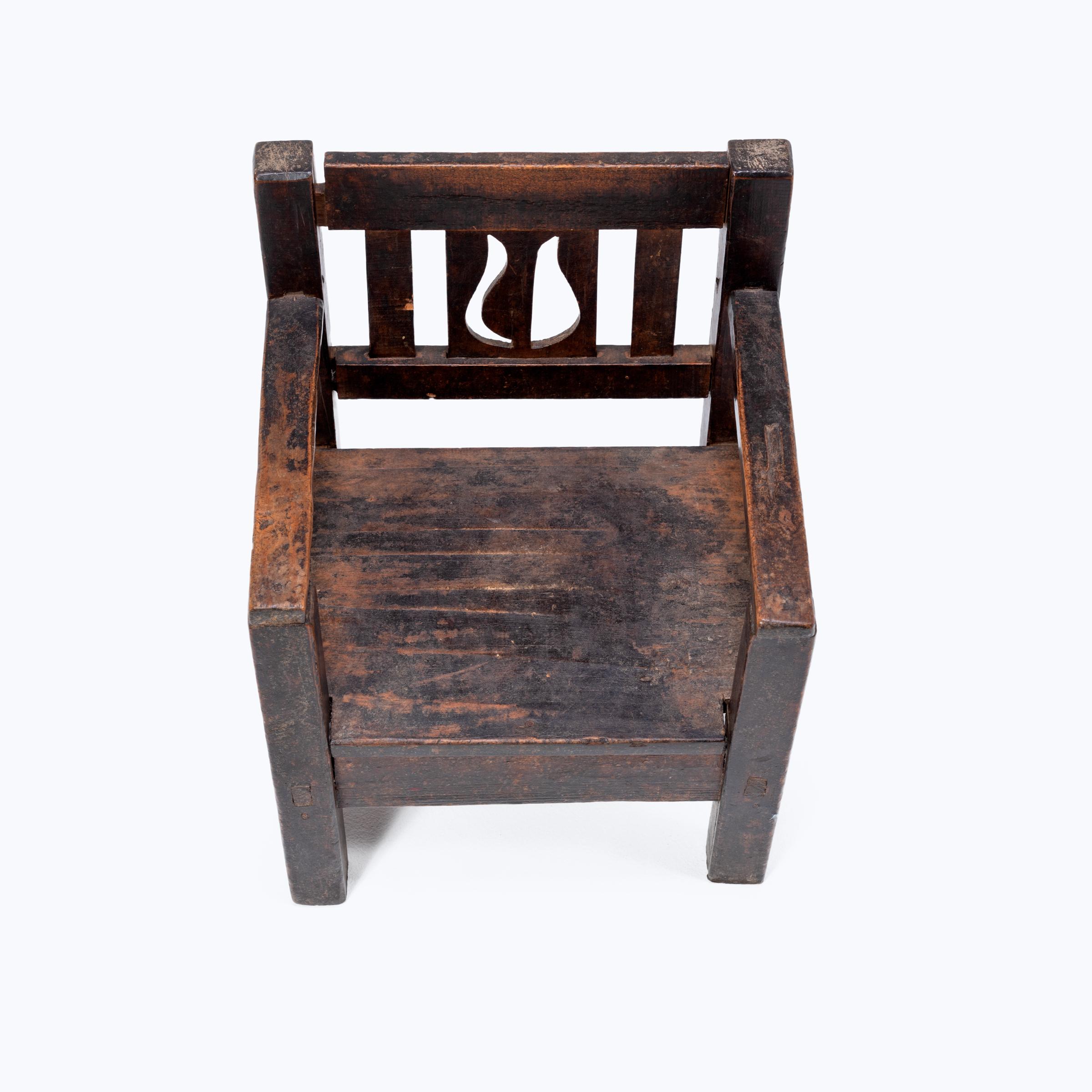 Wood Early 20th Century Guatemalan Child's Chair