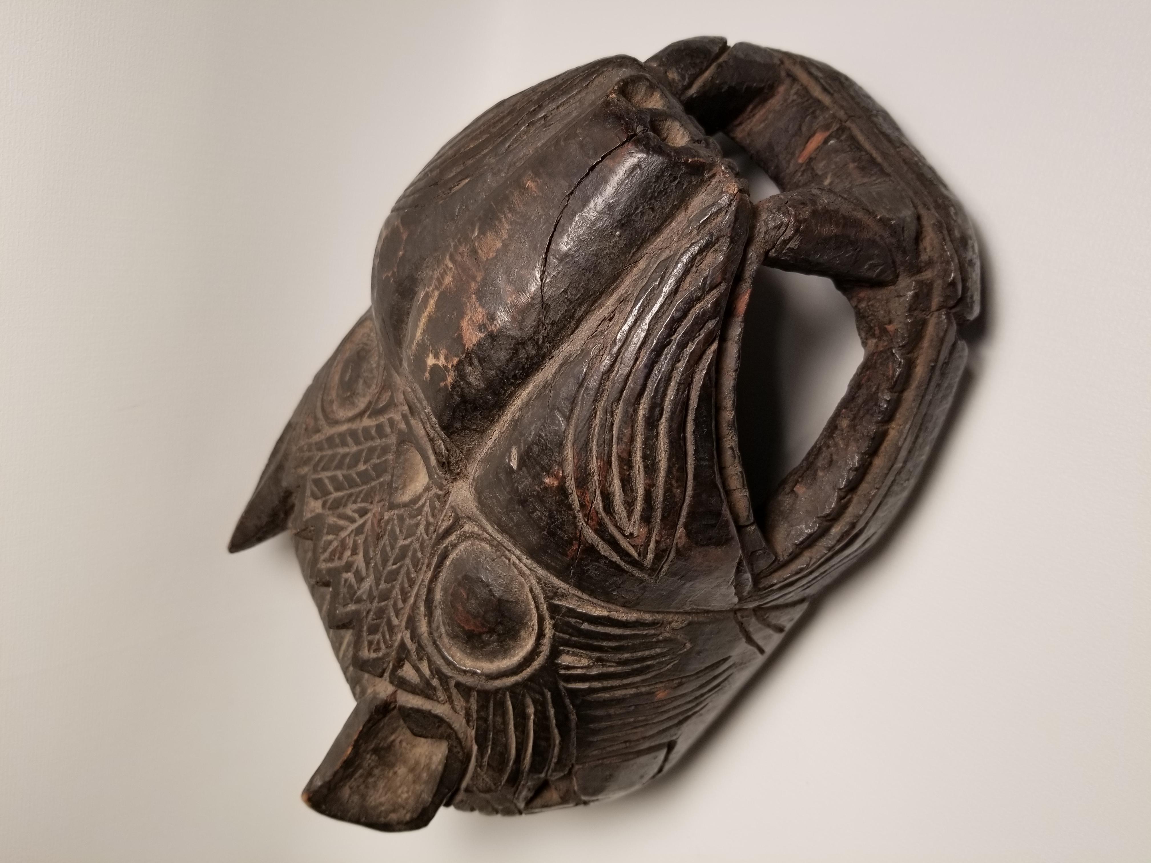 Primitive Early 20th Century Guatemalan Jaguar Mask