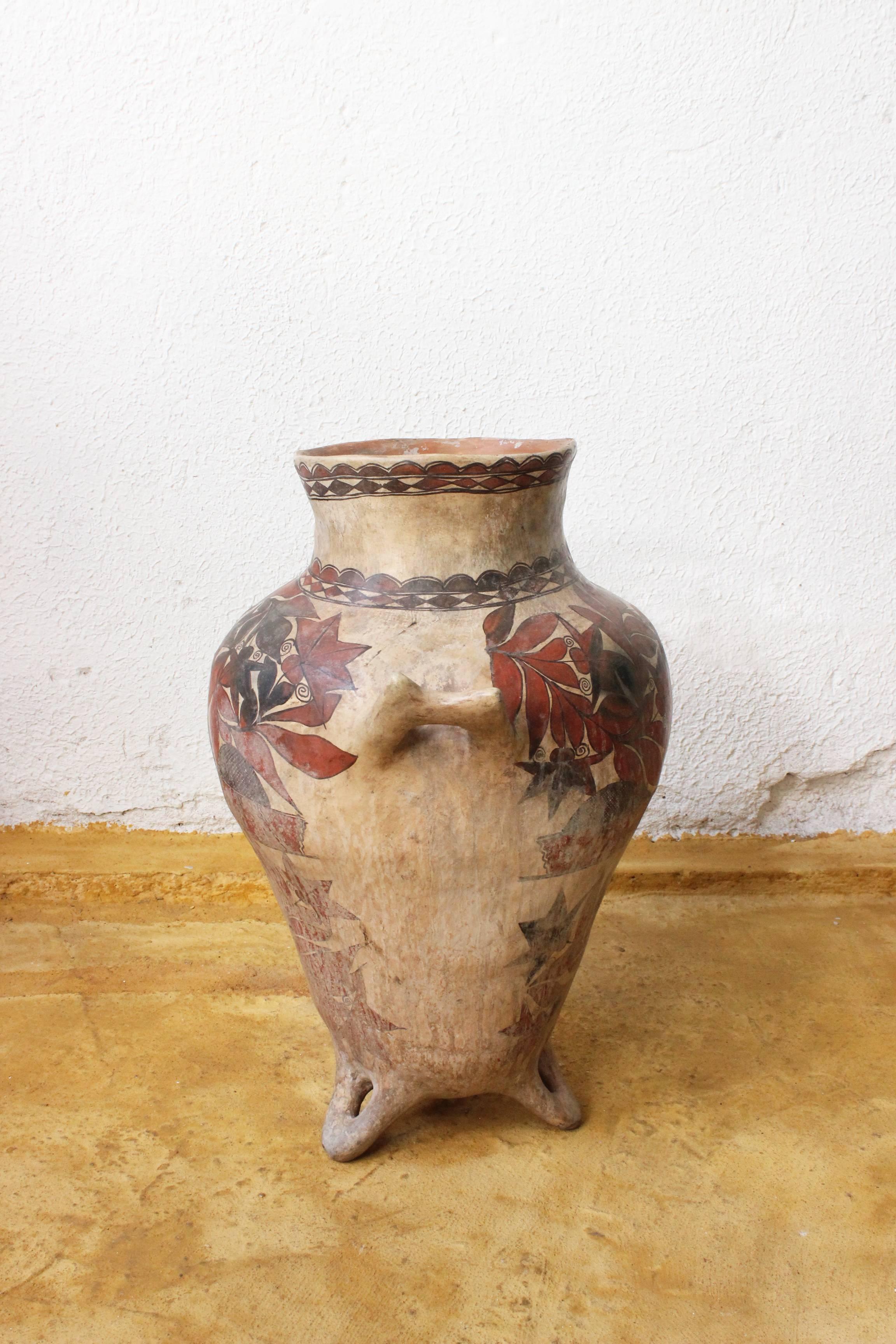 Early 20th Century Guerrero Paint Clay Water Vessel 2