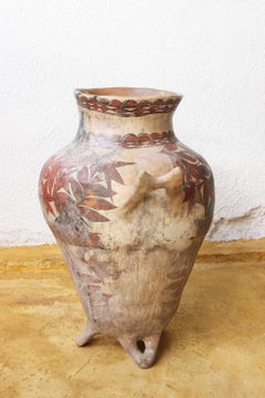 Early 20th Century Guerrero Paint Clay Water Vessel