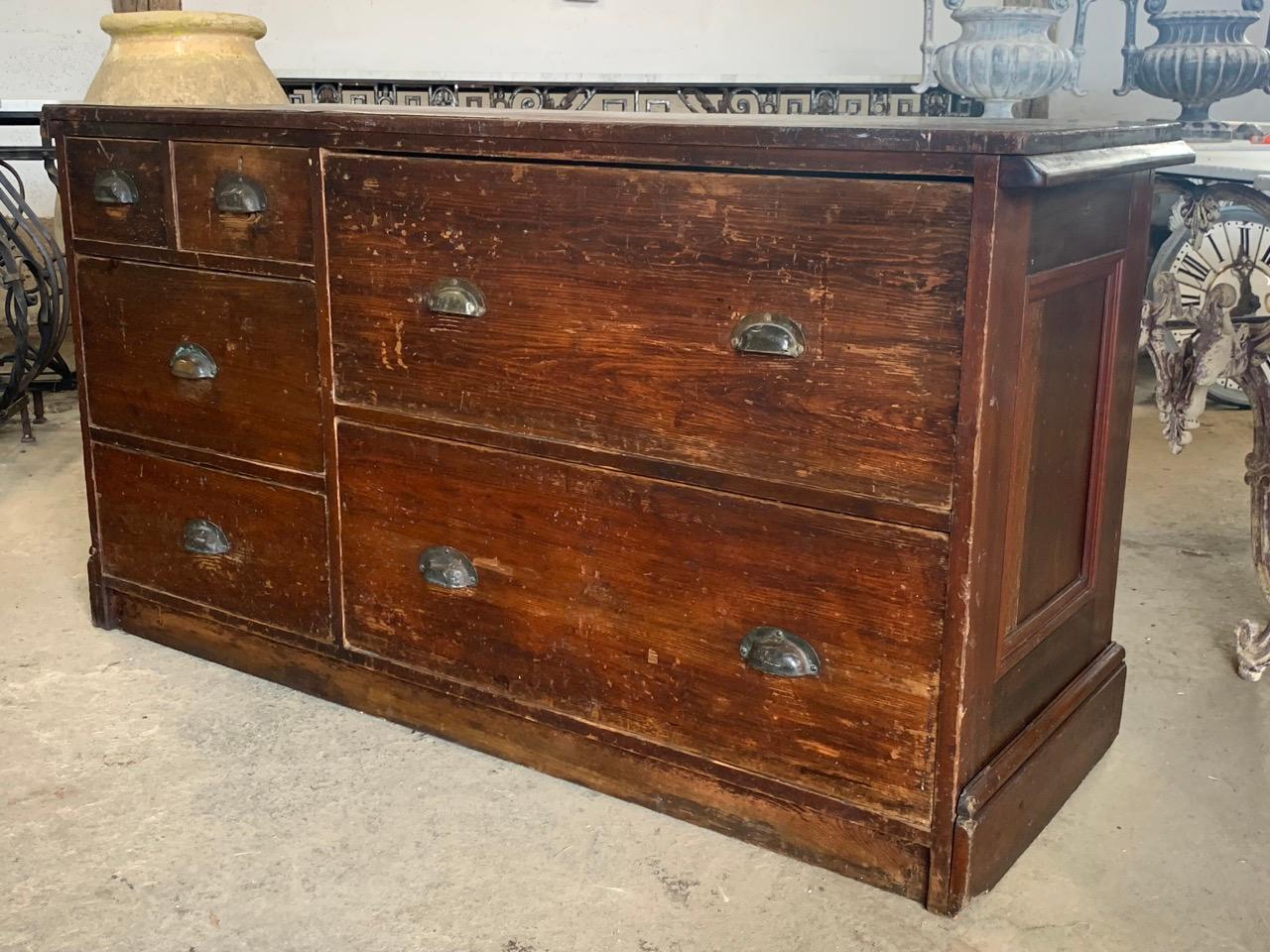 Hand-Crafted Early 20th Century Haberdashery Shop Counter