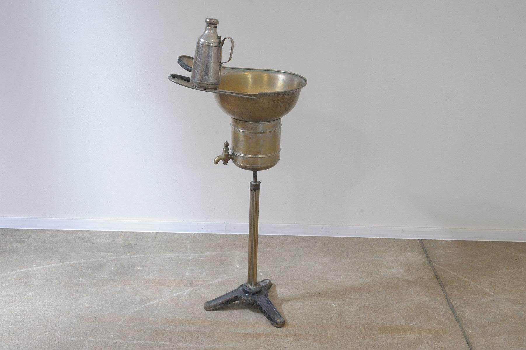 Plated  Early 20th century hairdresser wash basin, Austria Hungary For Sale