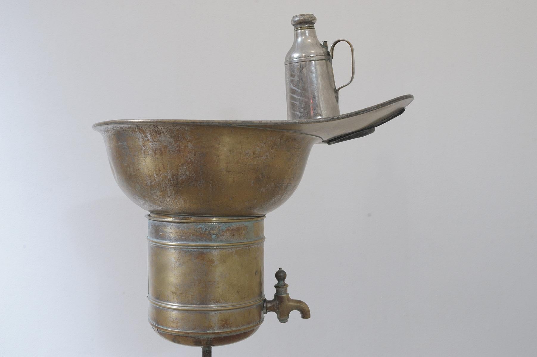 Metal  Early 20th century hairdresser wash basin, Austria Hungary For Sale