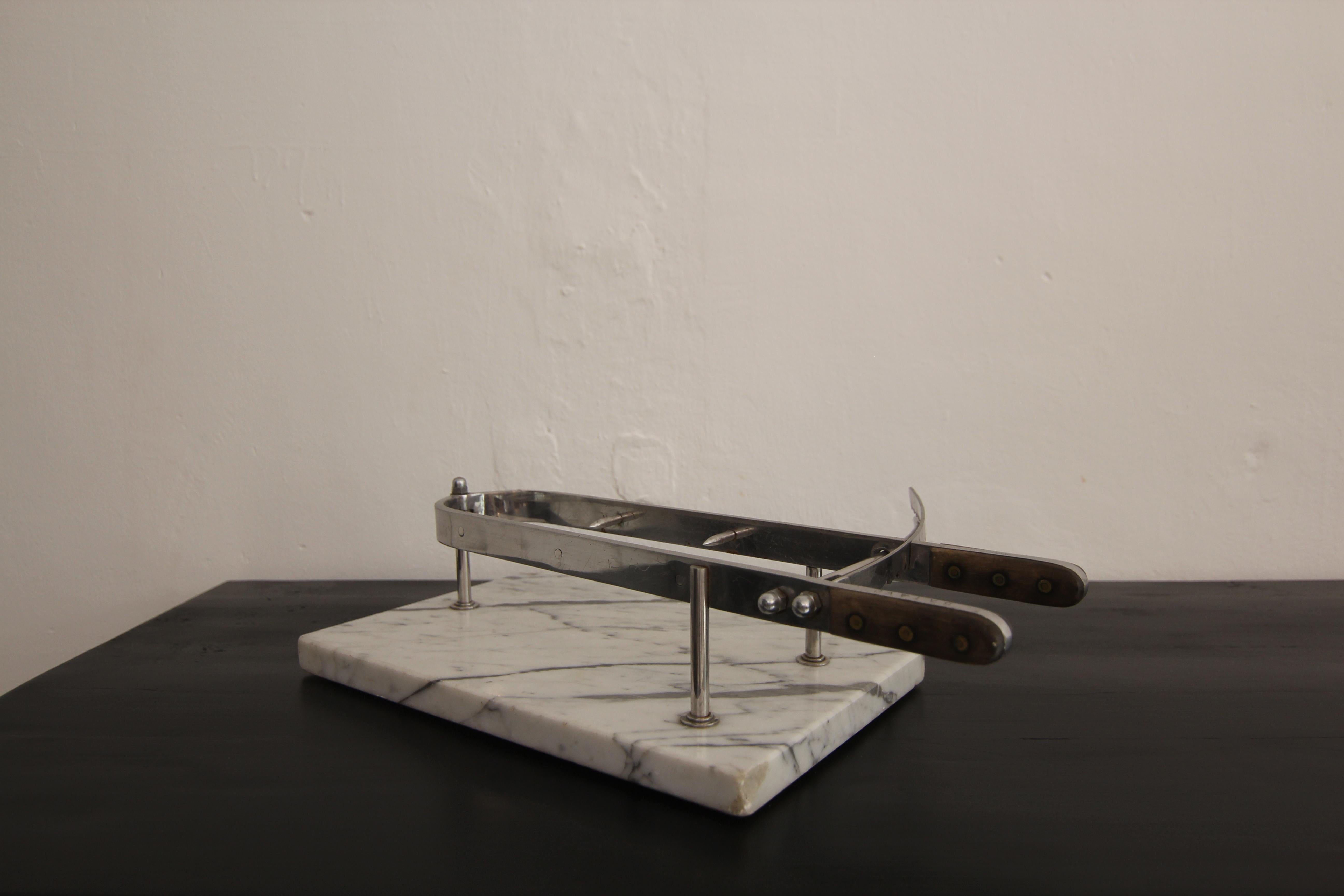 European Early 20th Century Ham Holder on Marble Base For Sale