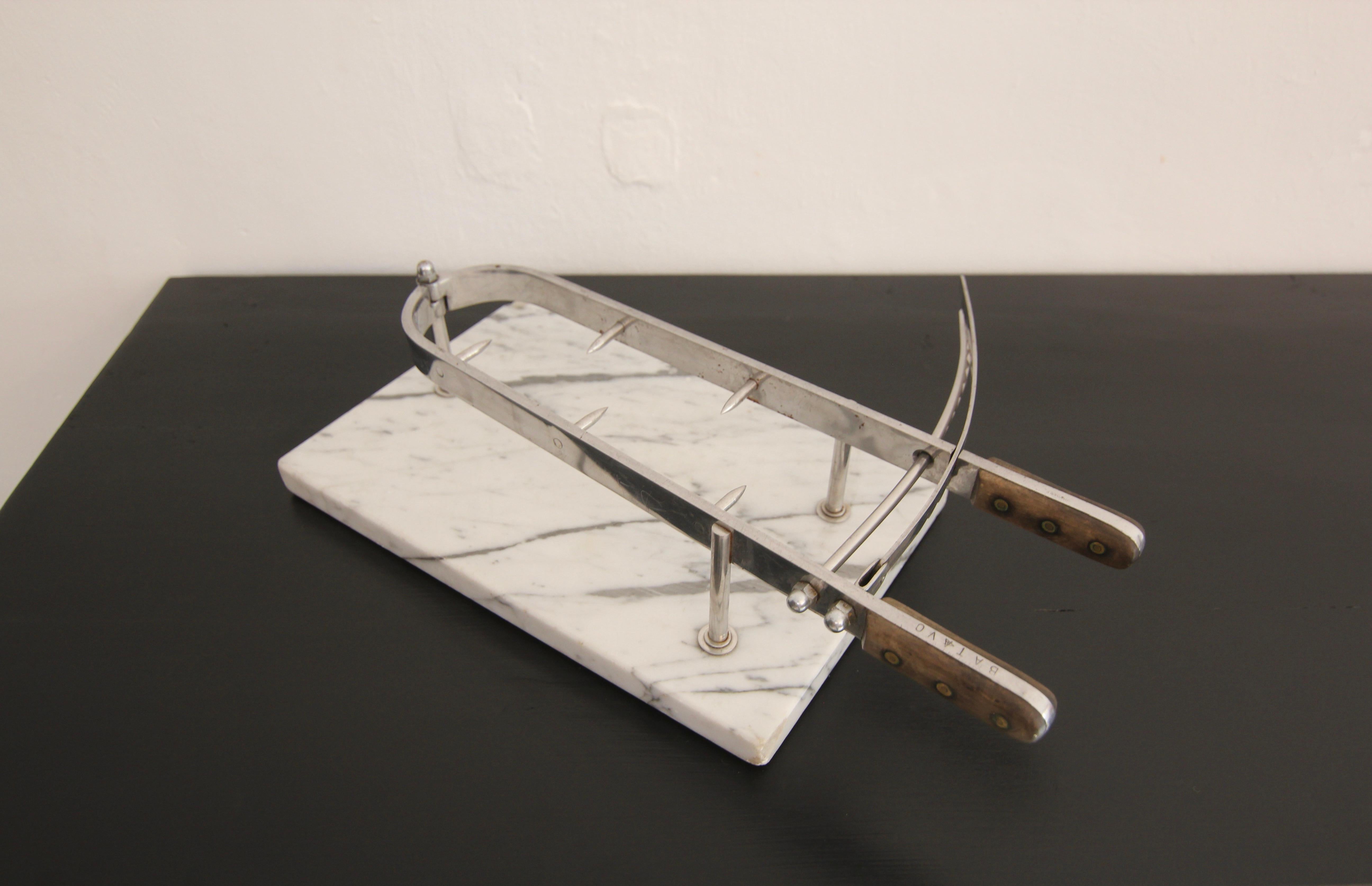 Early 20th Century Ham Holder on Marble Base For Sale 2