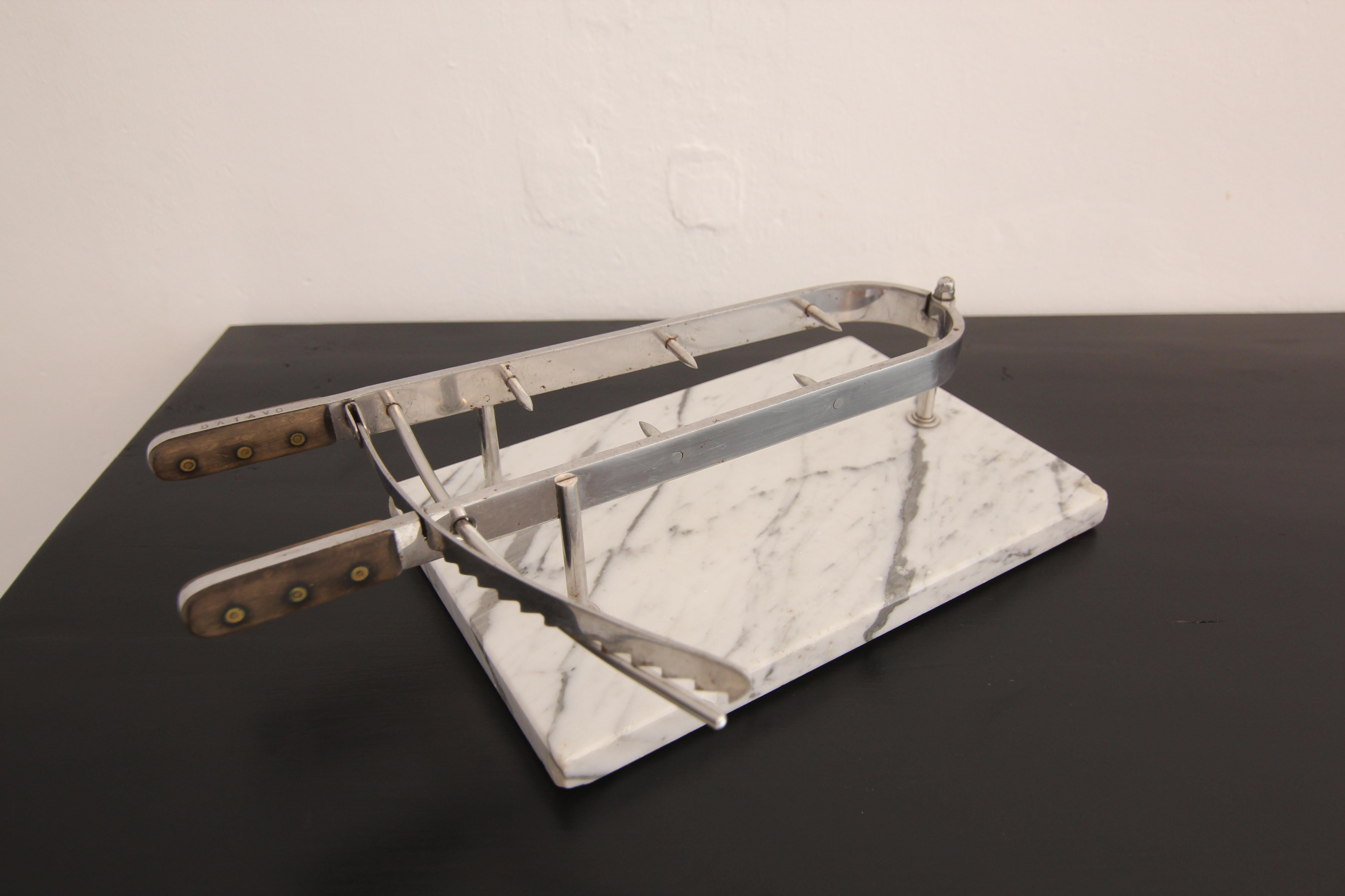 Early 20th Century Ham Holder on Marble Base For Sale 4