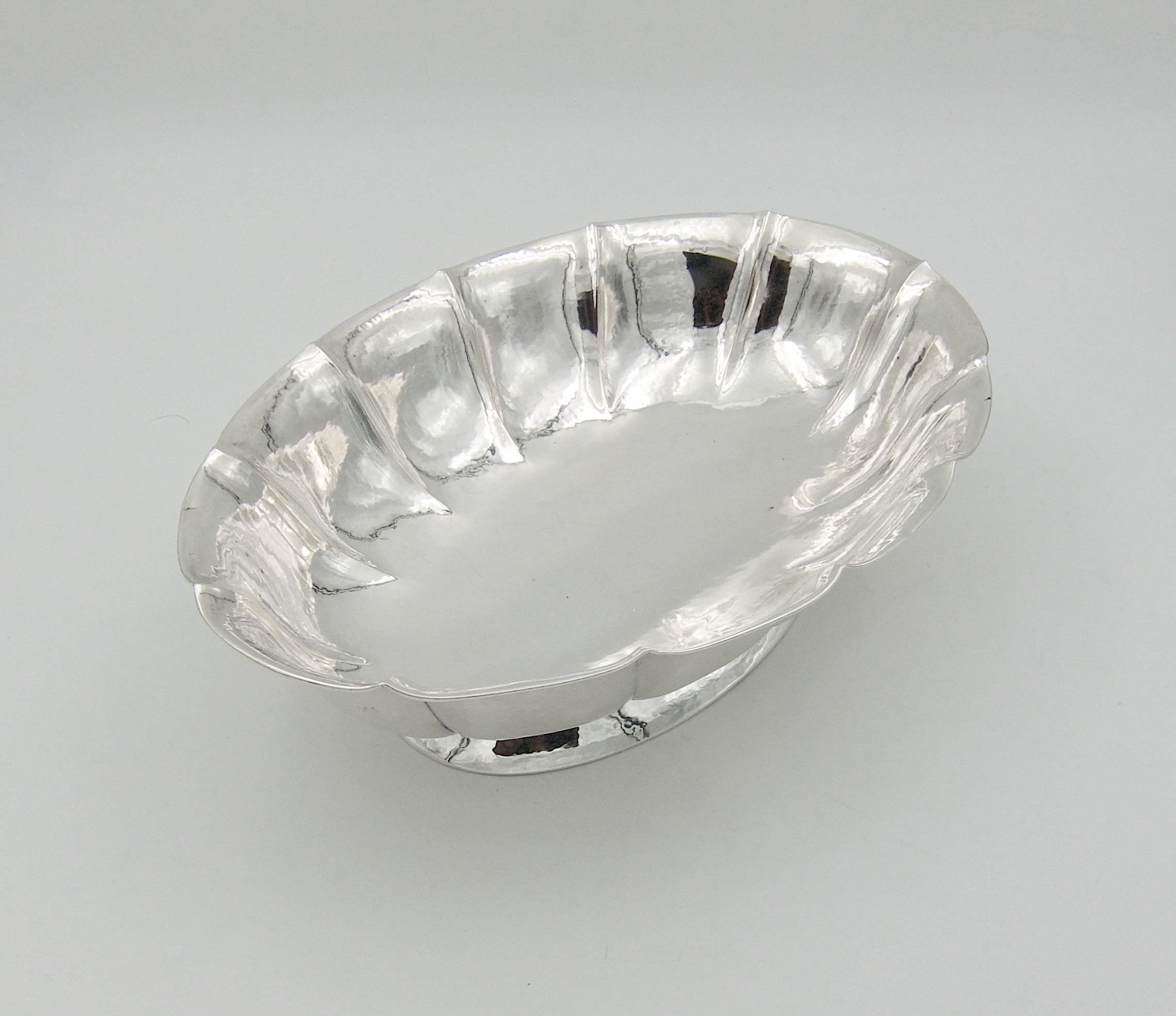 Early 20th Century Hammered Silver Bowl by Hugo Bohm of Germany 1