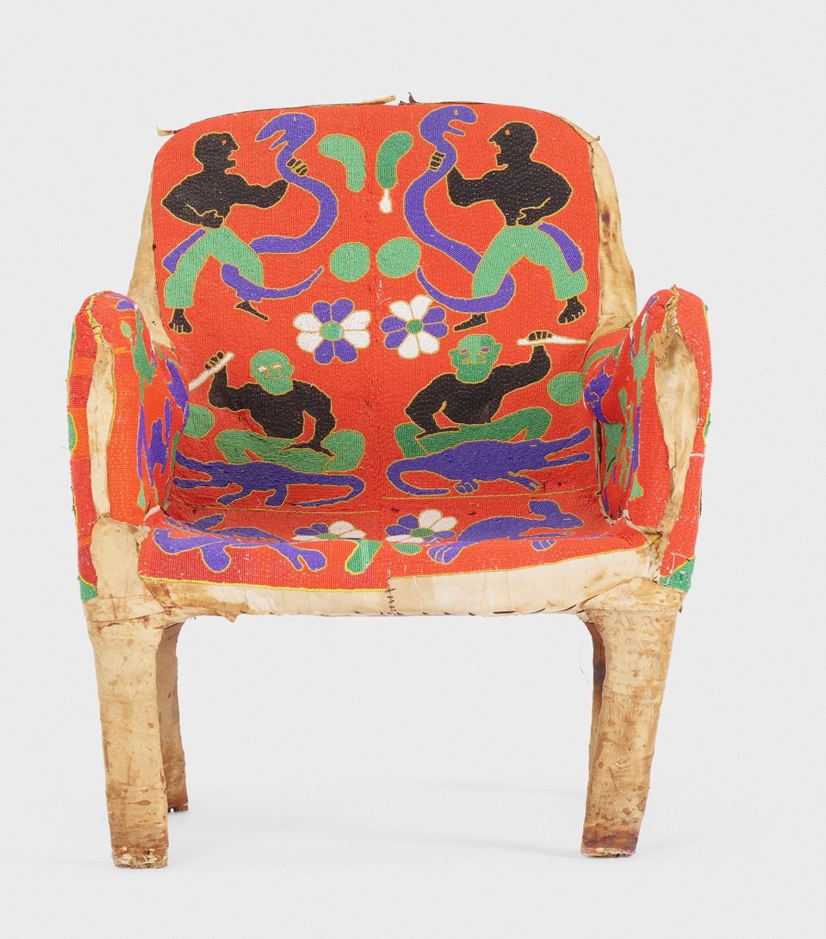 Early 20th Century Hand Beaded African Chair For Sale at 1stDibs ...