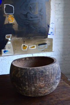 Early 20th Century Hand Carved African Grain Bowl