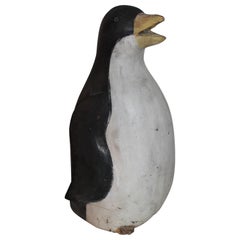 Early 20th Century Hand Carved and Painted Penguin