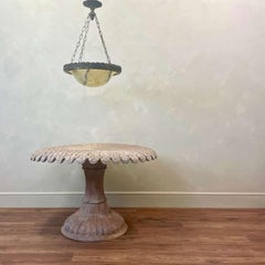 Early 20th Century Hand Carved Bleached Mahogany Round Centre Table Rare