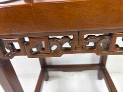 Early 20th century hand carved Chinese walnut pedestal table