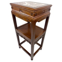 Early 20th century hand carved Chinese walnut pedestal table