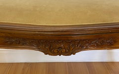 Early 20th Century Hand Carved French Walnut Bench, C.1900