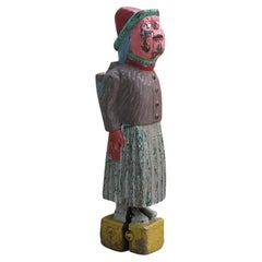 Early 20th century hand carved pine fairground figure