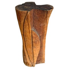 Early 20th Century Hand-Carved Wood Pedestal