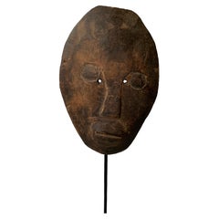Early 20th Century Hand-Carved Wood Tribal Mask from Atoni Tribe Timor