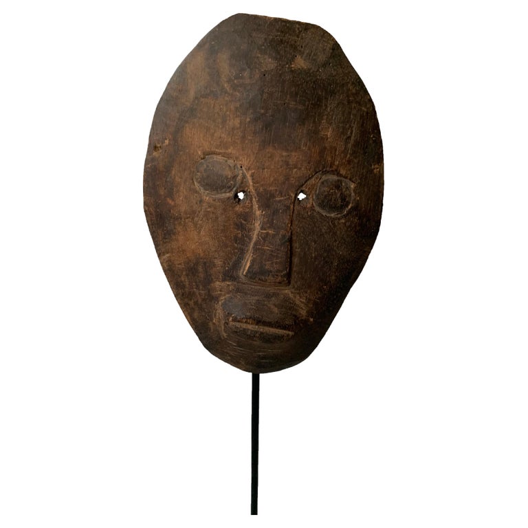 Vintage Mid 20th Century Nbaka Mask on Stand