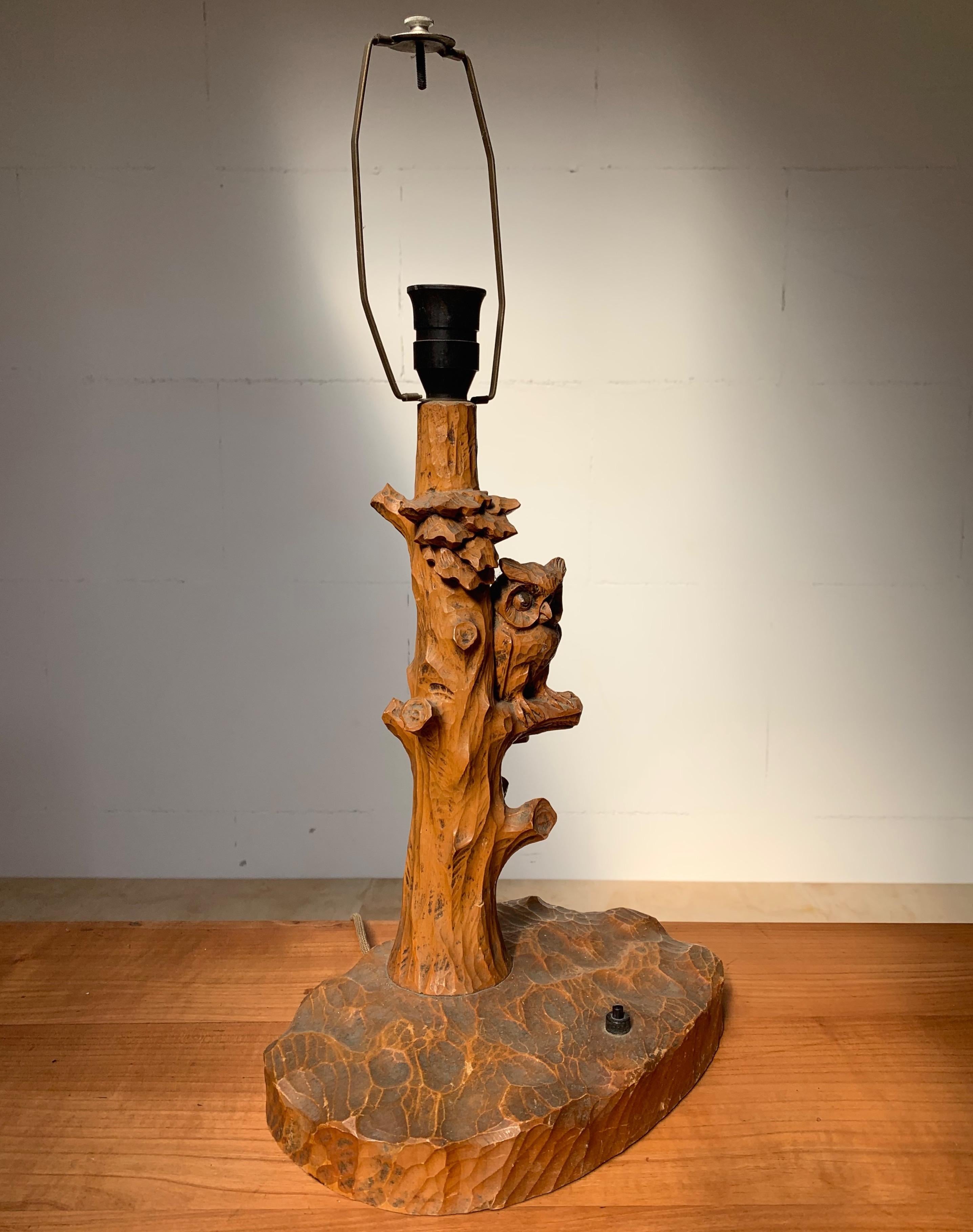 wooden tree lamp