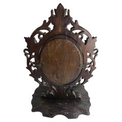 Early 20th Century Hand Crafted Black Forest Tabletop Dresser Mirror