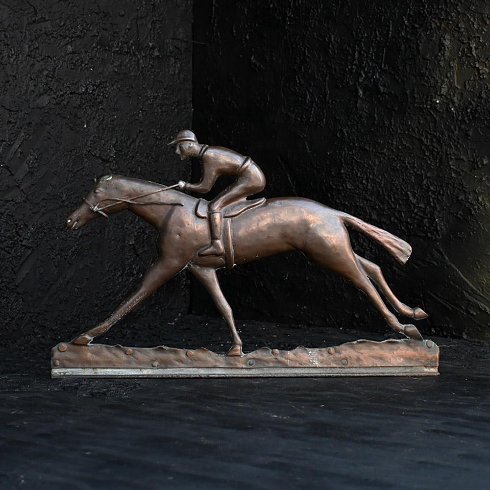 Early 20th Century Hand-Crafted Copper Weathervane    

This fine example is stamped at the base L.S Corp Limited who are one of the world’s largest companies in copper and smelter production. The company was established in 1939. We are unsure if