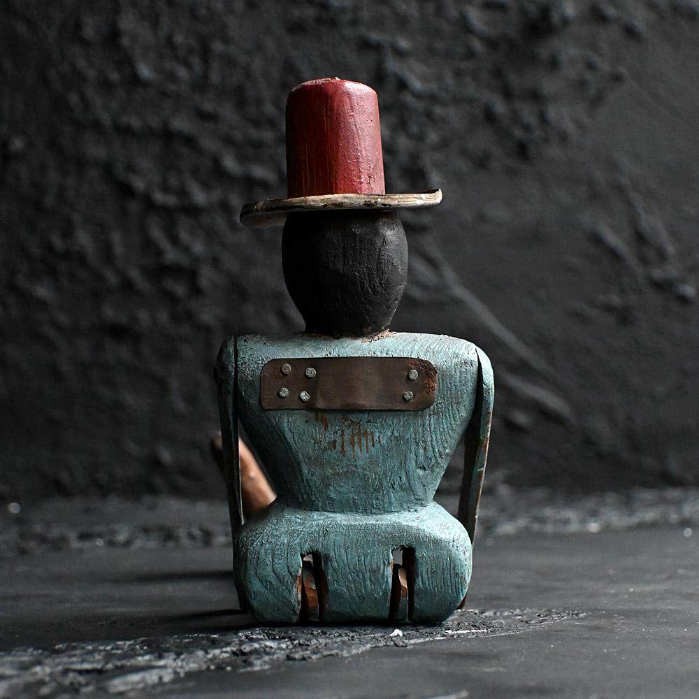 Early 20th Century Hand Crafted Folk-art American Jig Doll Figure 6