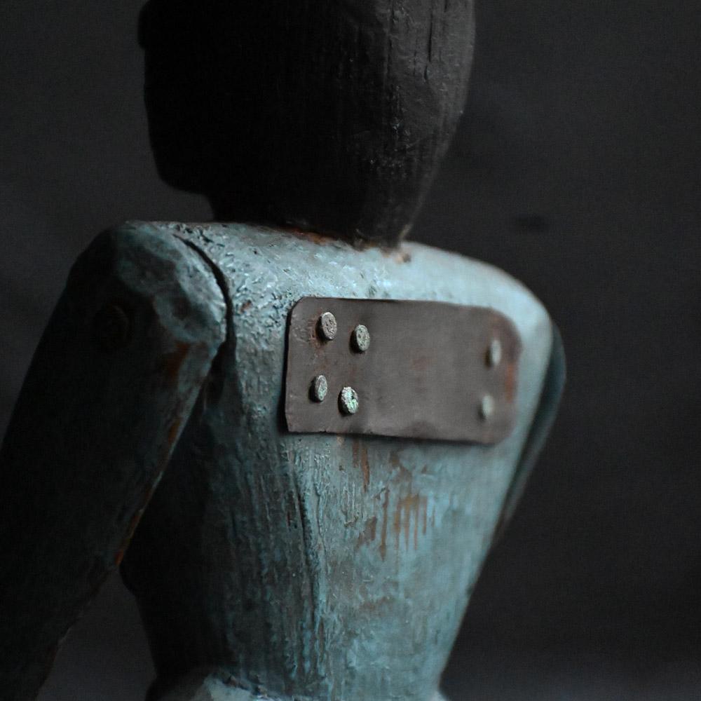 Early 20th Century Hand Crafted Folk-art American Jig Doll Figure 8
