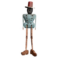 Early 20th Century Hand Crafted Folk-art American Jig Doll Figure