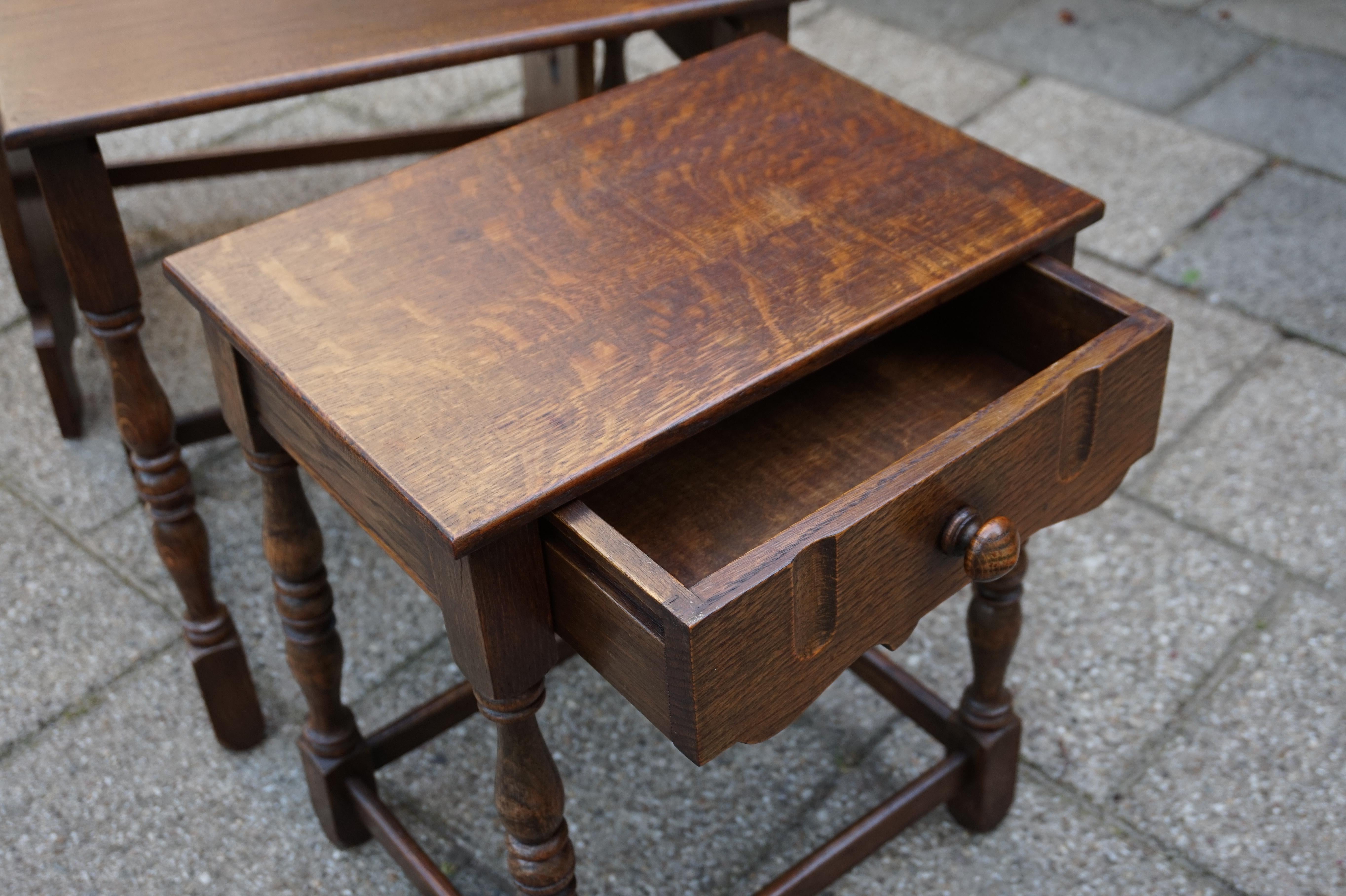 Early 20th Century Handcrafted Gothic Revival Nest of Tables from a Monastery 5